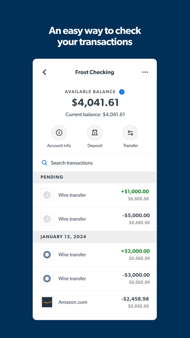 Frost Bank app screenshot 2