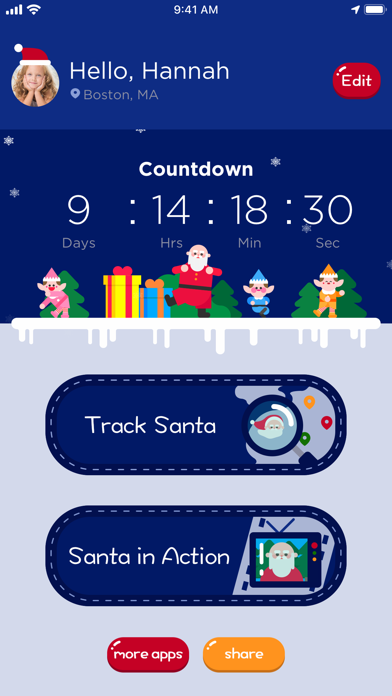 Santa Tracker – Track Santa app screenshot 1