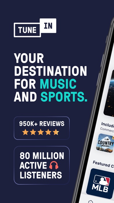 TuneIn Radio: News, Music & FM app screenshot 1